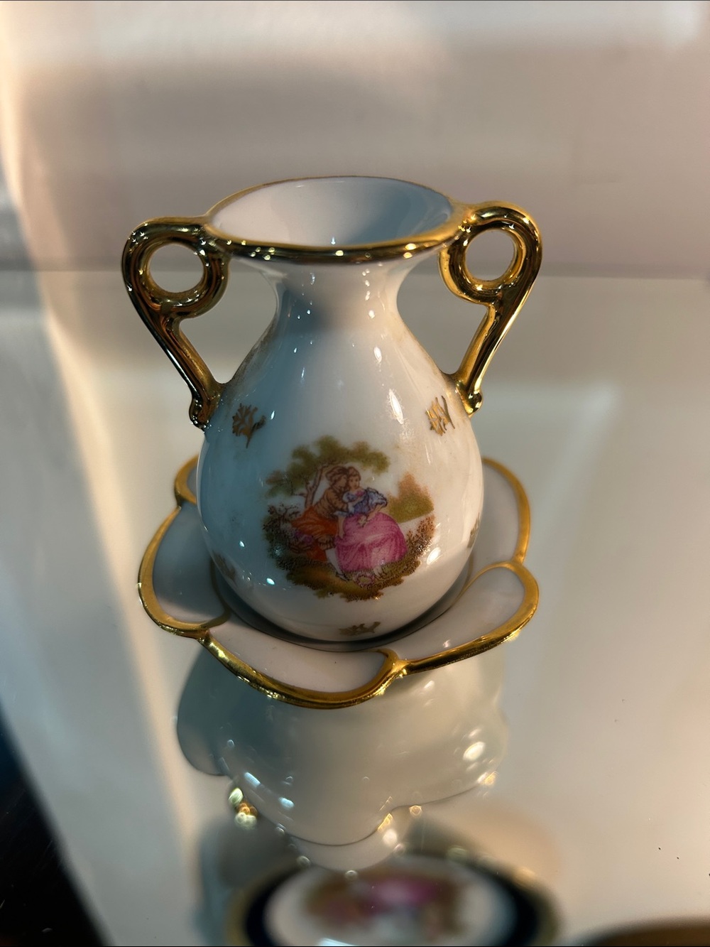 Mini Limoges pitcher with bowl 3”